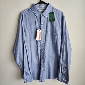 Hawker Rye Slim Fit Button Up Shirt XL Essential Wash Long Sleeve NWT Light Blue